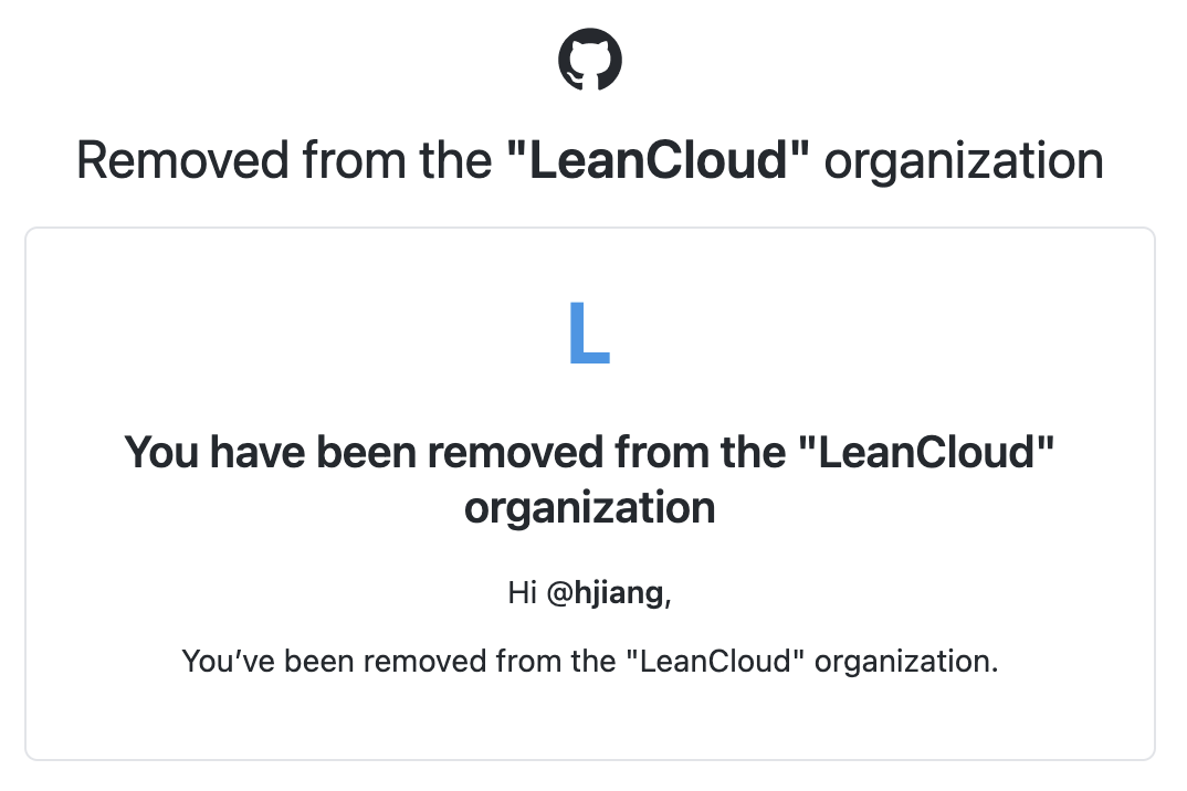 Removed from LeanCloud GitHub organization